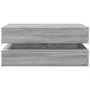 Mesa de centro con luces LED gris Sonoma 90x50x40 cm by , Coffee table - Ref: Foro24-839866, Price: 112,74 €, Discount: %