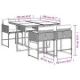 Set comedor de jardín 5 piezas con cojines ratán sintético gris by , Garden sets - Ref: Foro24-3211262, Price: 332,70 €, Disc...