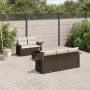 Set sofás de jardín 6 piezas y cojines ratán sintético marrón von , Gartensets - Ref: Foro24-3252240, Preis: 449,19 €, Rabatt: %
