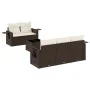 Set sofás de jardín 6 piezas y cojines ratán sintético marrón von , Gartensets - Ref: Foro24-3252240, Preis: 449,19 €, Rabatt: %