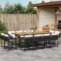 Set comedor de jardín con cojines 13 pzas ratán sintético negro von , Gartensets - Ref: Foro24-3211587, Preis: 880,86 €, Raba...