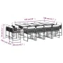 Set comedor de jardín con cojines 13 pzas ratán sintético negro von , Gartensets - Ref: Foro24-3211587, Preis: 880,86 €, Raba...