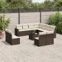 Set de sofás de jardín y cojines 12 pzas ratán sintético marrón von , Modulare Sofas für den Außenbereich - Ref: Foro24-32514...