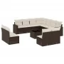 Set de sofás de jardín y cojines 12 pzas ratán sintético marrón von , Modulare Sofas für den Außenbereich - Ref: Foro24-32514...