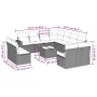 Set de sofás de jardín y cojines 12 pzas ratán sintético marrón von , Modulare Sofas für den Außenbereich - Ref: Foro24-32514...