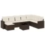 Set de sofás de jardín 9 pzas y cojines ratán sintético marrón by , Modular outdoor sofas - Ref: Foro24-3251710, Price: 548,6...