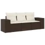 Set sofás de jardín 3 piezas y cojines ratán sintético marrón by , Garden sets - Ref: Foro24-3254600, Price: 234,84 €, Discou...