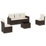 Set sofás de jardín 6 piezas y cojines ratán sintético marrón by , Garden sets - Ref: Foro24-3218793, Price: 378,88 €, Discou...