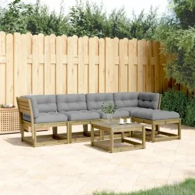 Set de sofás jardín 5 pzas con cojines madera pino impregnada von , Gartensets - Ref: Foro24-3217014, Preis: 508,74 €, Rabatt: %