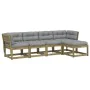 Set de sofás jardín 5 pzas con cojines madera pino impregnada von , Gartensets - Ref: Foro24-3217014, Preis: 508,73 €, Rabatt: %