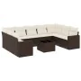Set de sofás de jardín 10 pzas y cojines ratán sintético marrón von , Modulare Sofas für den Außenbereich - Ref: Foro24-32517...