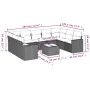 Set de sofás de jardín 10 pzas y cojines ratán sintético marrón von , Modulare Sofas für den Außenbereich - Ref: Foro24-32517...