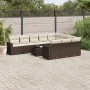 Set de sofás de jardín 11 pzas cojines ratán sintético marrón von , Modulare Sofas für den Außenbereich - Ref: Foro24-3251840...