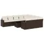Set de sofás de jardín 11 pzas cojines ratán sintético marrón von , Modulare Sofas für den Außenbereich - Ref: Foro24-3251840...