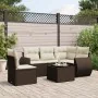 Set sofás de jardín 6 piezas y cojines ratán sintético marrón von , Gartensets - Ref: Foro24-3253720, Preis: 431,20 €, Rabatt: %