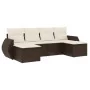 Set sofás de jardín 6 piezas y cojines ratán sintético marrón by , Garden sets - Ref: Foro24-3254060, Price: 384,10 €, Discou...