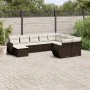 Set de sofás de jardín 10 pzas y cojines ratán sintético marrón von , Gartensets - Ref: Foro24-3254200, Preis: 678,18 €, Raba...