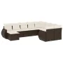Set de sofás de jardín 10 pzas y cojines ratán sintético marrón von , Gartensets - Ref: Foro24-3254200, Preis: 678,18 €, Raba...