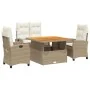 Set de comedor jardín con cojines 4 pzas ratán sintético beige von , Gartensets - Ref: Foro24-3277416, Preis: 682,26 €, Rabat...