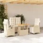 Set de comedor jardín con cojines 4 pzas ratán sintético beige de , Conjuntos de jardín - Ref: Foro24-3277480, Precio: 566,50...