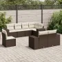 Set sofás de jardín 8 piezas y cojines ratán sintético marrón by , Garden sets - Ref: Foro24-3255180, Price: 588,00 €, Discou...
