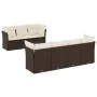 Set sofás de jardín 8 piezas y cojines ratán sintético marrón von , Gartensets - Ref: Foro24-3217283, Preis: 544,11 €, Rabatt: %