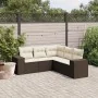 Set comedor de jardín 5 piezas y cojines ratán sintético marrón de , Conjuntos de jardín - Ref: Foro24-3222552, Precio: 370,2...