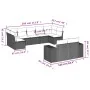 Set de sofás de jardín 9 pzas y cojines ratán sintético marrón by , Garden sets - Ref: Foro24-3255360, Price: 618,88 €, Disco...