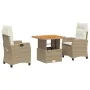 Set comedor de jardín 3 pzas con cojines ratán sintético beige von , Gartensets - Ref: Foro24-3277409, Preis: 401,10 €, Rabat...