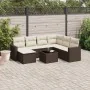 Set mit 8 Gartensofas und Kissen Kunstrattan braun von , Gartensets - Ref: Foro24-3219303, Preis: 502,37 €, Rabatt: %