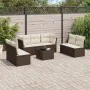 Set mit 8 Gartensofas und Kissen Kunstrattan braun von , Gartensets - Ref: Foro24-3217423, Preis: 491,73 €, Rabatt: %