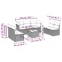 Set mit 8 Gartensofas und Kissen Kunstrattan braun von , Gartensets - Ref: Foro24-3217423, Preis: 491,73 €, Rabatt: %