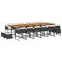 Set de muebles jardín 17 pzas con cojines ratán sintético negro von , Gartensets - Ref: Foro24-3211371, Preis: 1,00 €, Rabatt: %