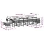 Set de muebles jardín 17 pzas con cojines ratán sintético negro von , Gartensets - Ref: Foro24-3211371, Preis: 1,00 €, Rabatt: %