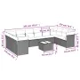 Set Gartensofas 11 Stück Kissen synthetisches Rattan braun von , Gartensets - Ref: Foro24-3250052, Preis: 674,58 €, Rabatt: %