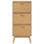 Zapatero OLDEN madera maciza de pino marrón 55x35x120 cm de , Zapateros y organizadores de calzado - Ref: Foro24-358618, Prec...