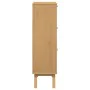 Zapatero OLDEN madera maciza de pino marrón 55x35x120 cm de , Zapateros y organizadores de calzado - Ref: Foro24-358618, Prec...
