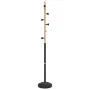 Black powder coated iron coat rack 177 cm by , Hat and coat racks - Ref: Foro24-377085, Price: 47,30 €, Discount: %