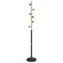 Black powder coated iron coat rack 177 cm by , Hat and coat racks - Ref: Foro24-377085, Price: 47,30 €, Discount: %