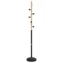 Black powder coated iron coat rack 177 cm by , Hat and coat racks - Ref: Foro24-377085, Price: 47,30 €, Discount: %