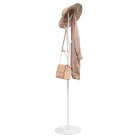 Iron coat rack with white powder coating 177 cm by , Hat and coat racks - Ref: Foro24-377093, Price: 47,82 €, Discount: %