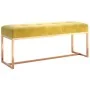 Mustard yellow velvet bench 110x36x45 cm by , Benches for halls and storage - Ref: Foro24-350602, Price: 103,58 €, Discount: %