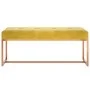 Mustard yellow velvet bench 110x36x45 cm by , Benches for halls and storage - Ref: Foro24-350602, Price: 103,58 €, Discount: %