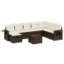 Set of 9 garden sofas and cushions synthetic rattan brown by , Garden sets - Ref: Foro24-3263909, Price: 578,31 €, Discount: %