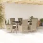 7 pcs garden dining set with cushions synthetic rattan beige by , Garden sets - Ref: Foro24-3277579, Price: 815,30 €, Discoun...