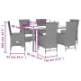 7-teiliges Garten-Esszimmer-Set mit Kissen synthetisches Rattan beige von , Gartensets - Ref: Foro24-3277579, Preis: 815,36 €...