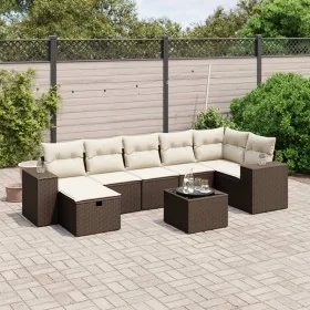 Set mit 8 Gartensofas und Kissen Kunstrattan braun von , Gartensets - Ref: Foro24-3264469, Preis: 525,29 €, Rabatt: %