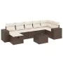 Set mit 8 Gartensofas und Kissen Kunstrattan braun von , Gartensets - Ref: Foro24-3264469, Preis: 526,28 €, Rabatt: %
