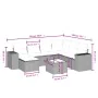 Set sofás de jardín 8 piezas y cojines ratán sintético marrón by , Garden sets - Ref: Foro24-3264469, Price: 525,29 €, Discou...