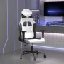 Silla gaming de masaje cuero sintético blanco y negro von , Gaming-Stühle - Ref: Foro24-345409, Preis: 120,30 €, Rabatt: %